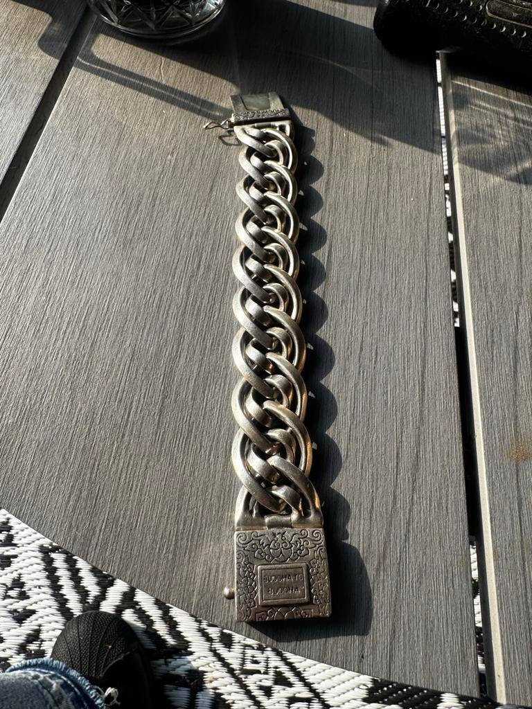 Buddha to Buddha Nathalie armband 20cm zilver, Ophalen of Verzenden, Zo goed als nieuw, Zilver