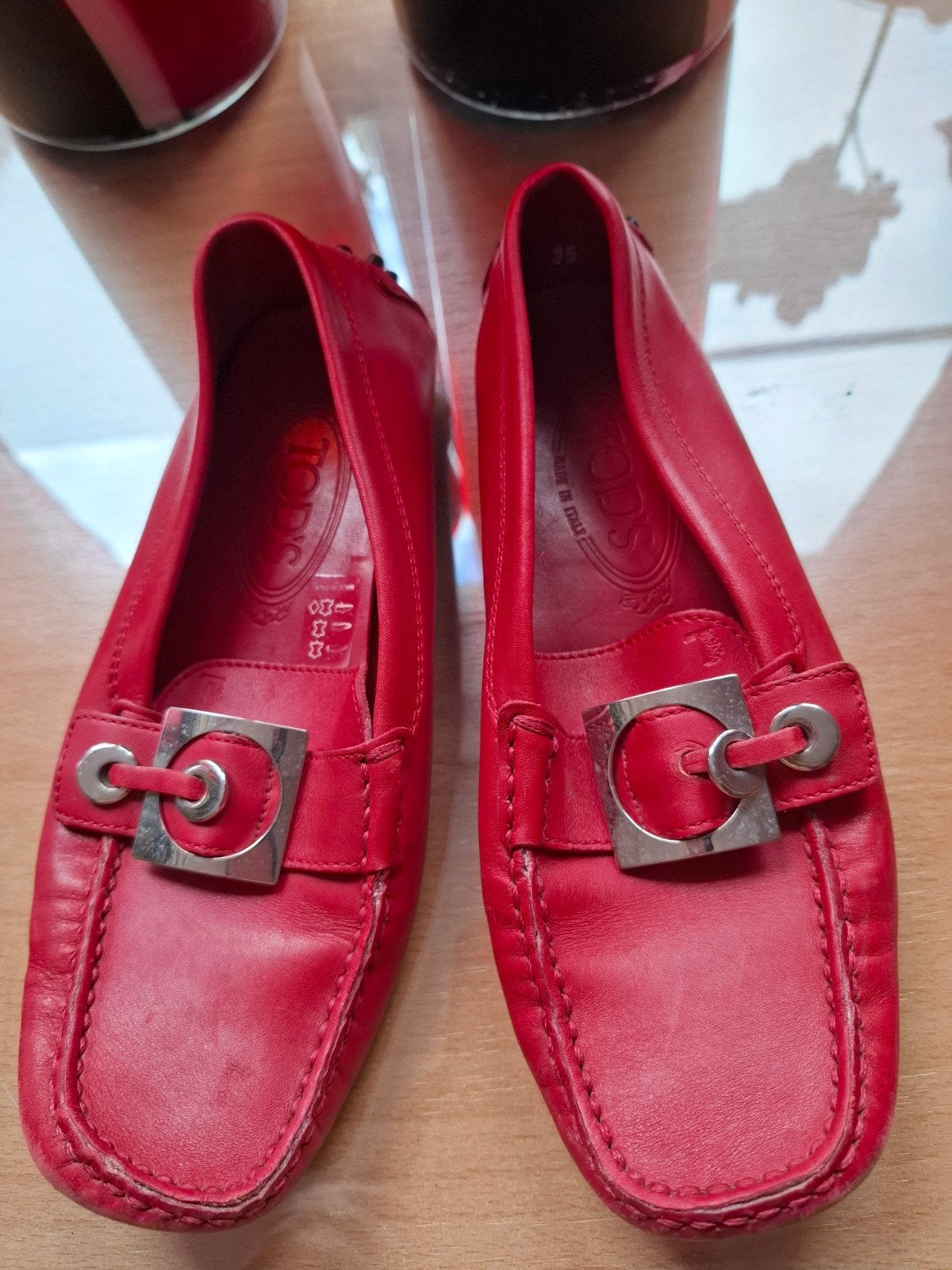 Rode Tod's Instappers/Ballerina's - Maat 35, Kleding | Dames, Schoenen, Verzenden, Ballerina's, Rood, Gedragen