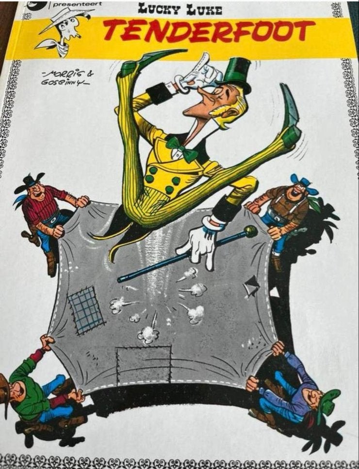 Lucky Luke - Tenderfoot (Morris & Goscinny), Boeken, Stripboeken, Gelezen, Eén stripboek, Ophalen of Verzenden