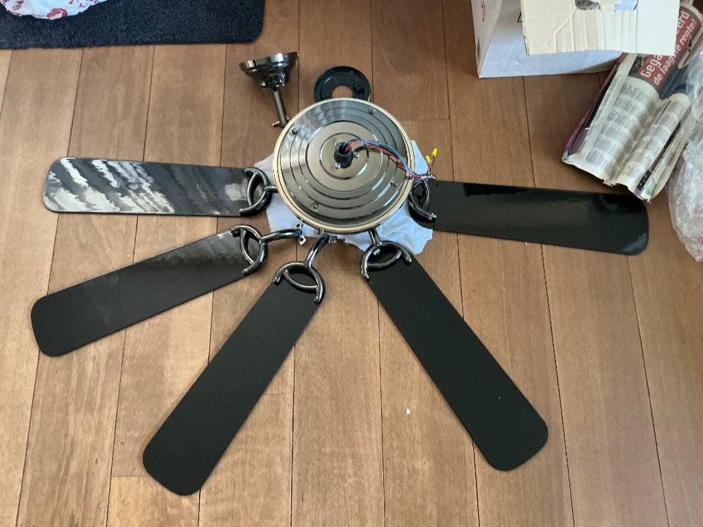 SMC luxe plafondventilator 3 standen 100% compleet, Witgoed en Apparatuur, Ventilatoren, Ophalen, Zo goed als nieuw, Plafondventilator