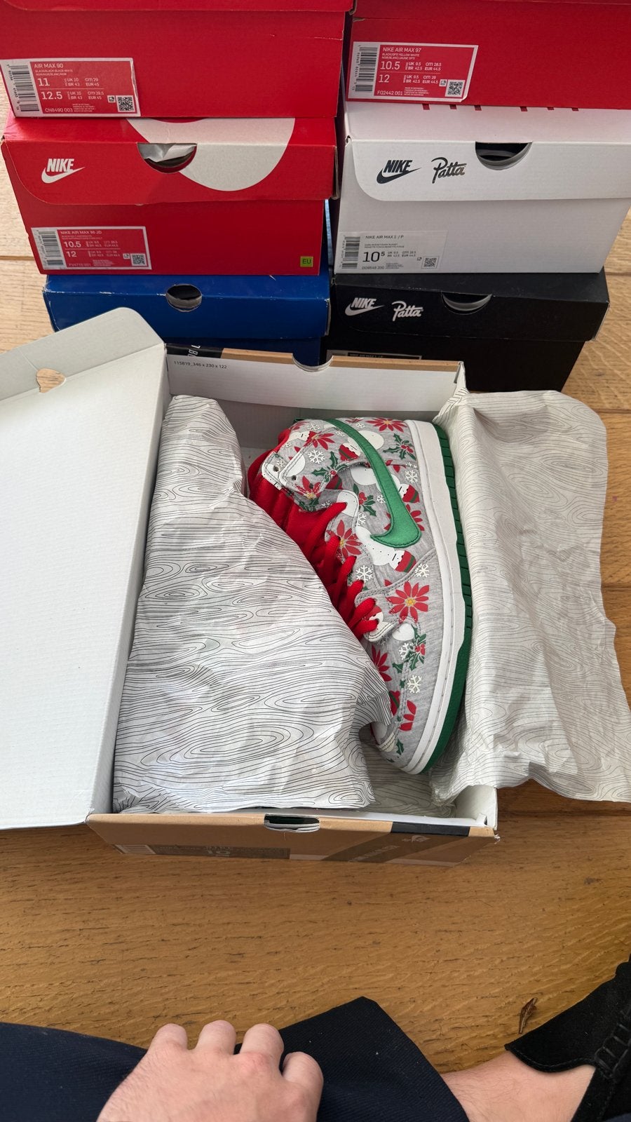 Nike Dunk High SB CNCPTS 'UGLY CHRISTMASS SWEATER' - Maat 44, Ophalen of Verzenden, Nieuw, Overige kleuren, Sneakers of Gympen