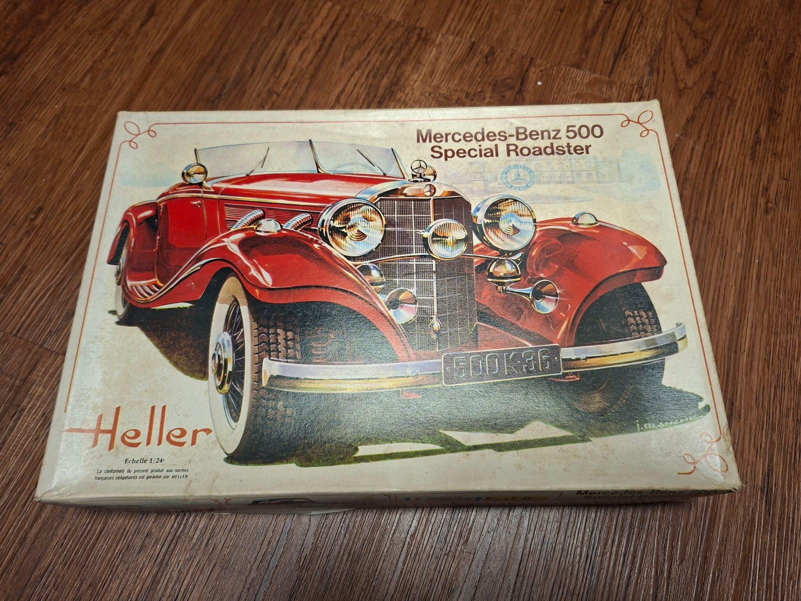 Heller 1/24 Bouwdoos Mercedes-Benz 500 roadster, Ophalen of Verzenden, Groter dan 1:32, Auto