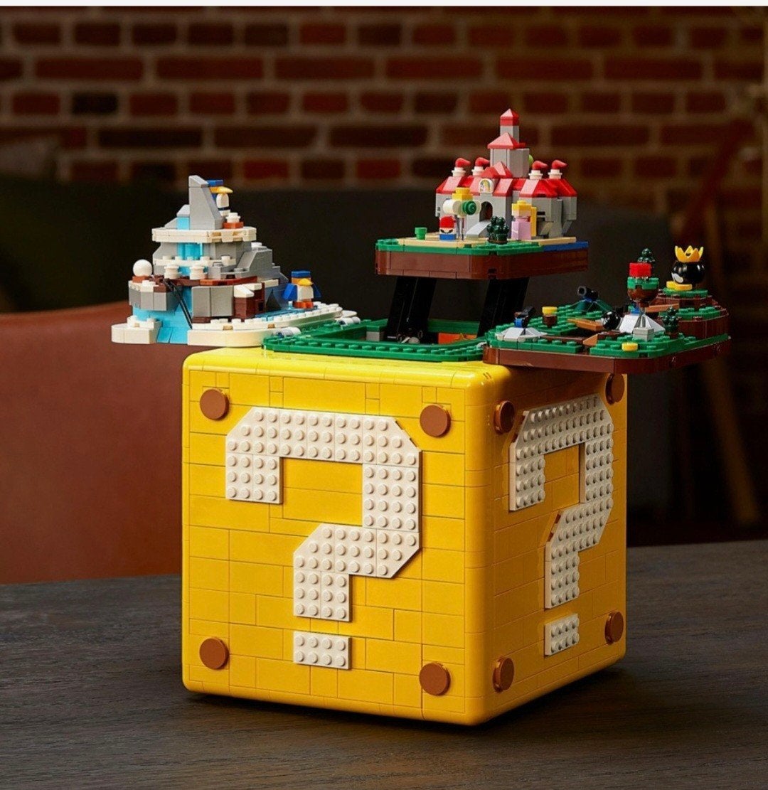 Super Mario 64 Vraagtekenblok (namaak lego), Ophalen of Verzenden, Gebruikt