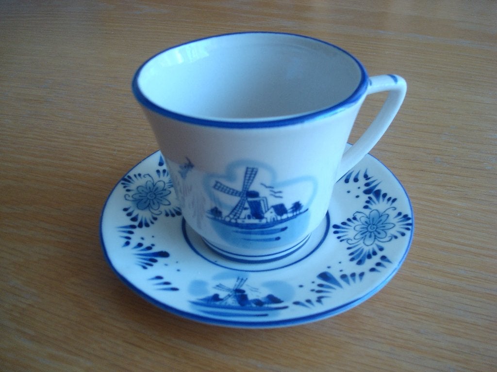 Kop en schotel Delfts blauw, Ophalen of Verzenden