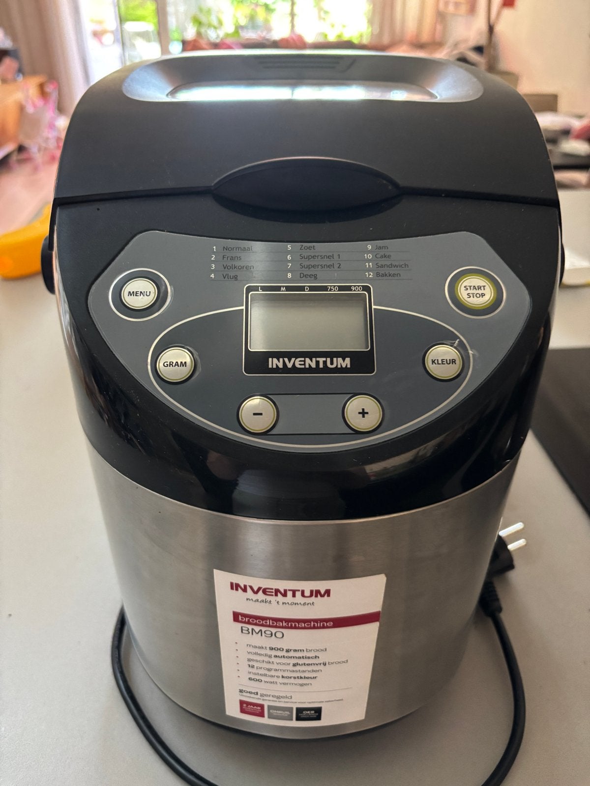 Inventum BM90 Broodbakmachine - Zo goed als nieuw, Witgoed en Apparatuur, Broodbakmachines, Met timer, Meer dan 10 programma's