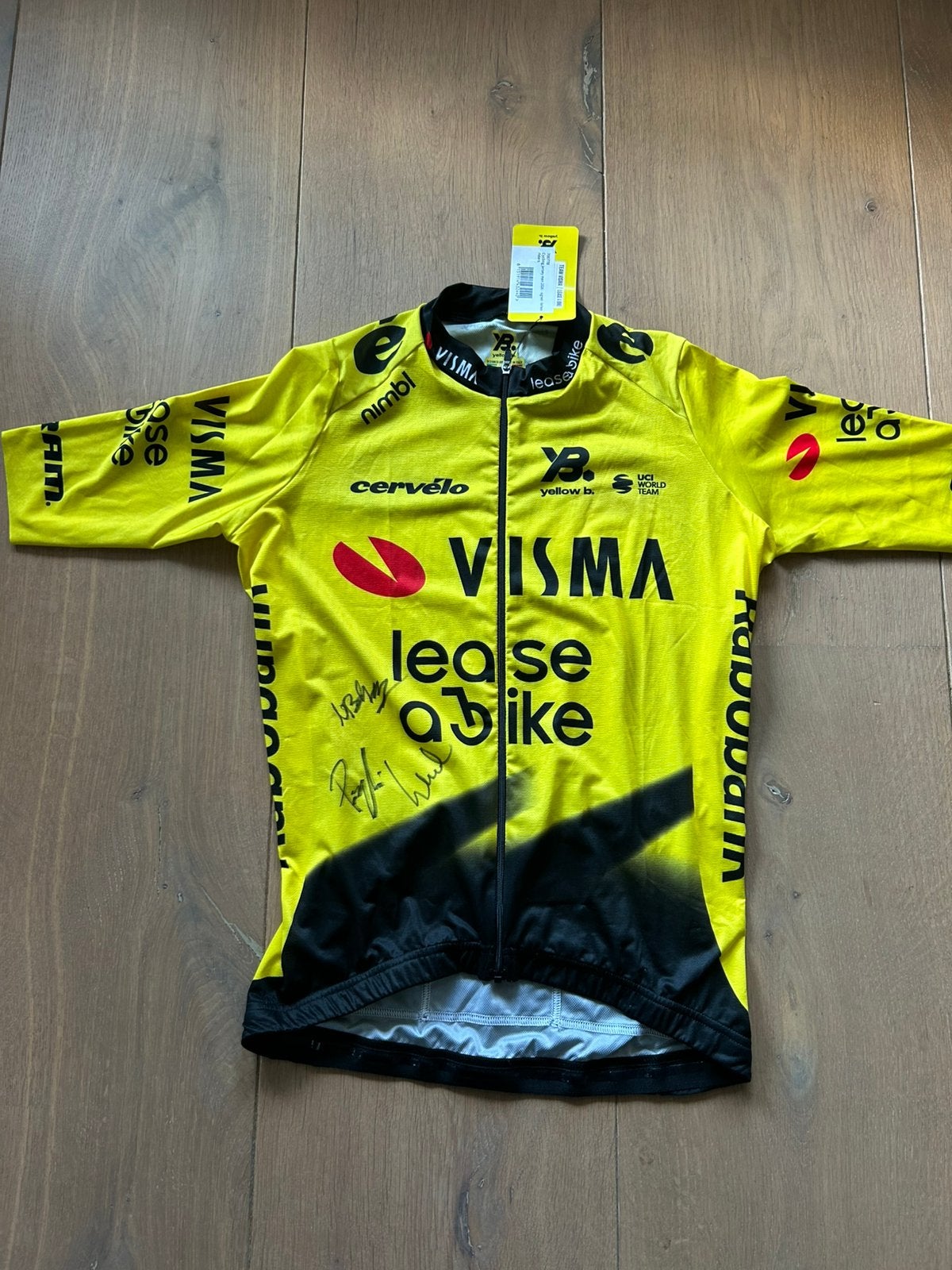 Gesigneerd Visma shirt 2026 Brennan Kelderman Piganzoli S, Fietsen en Brommers, Ophalen of Verzenden, Nieuw, Bovenkleding