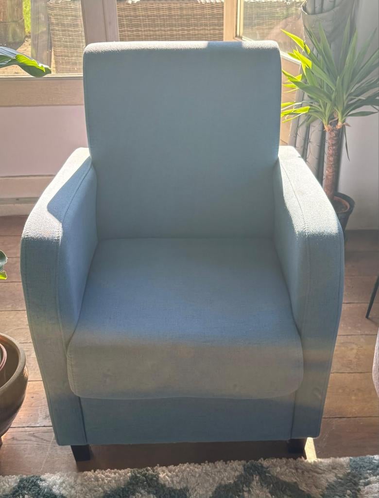 Fauteuil, lichtblauw, Ophalen of Verzenden