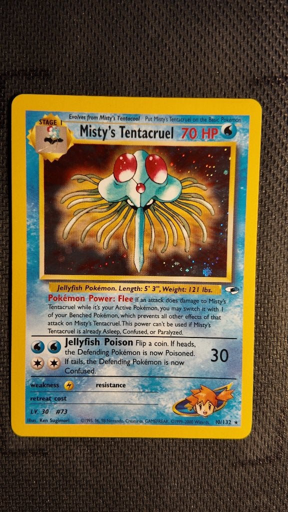 Misty's Tentacruel 10 Gym Heroes | Pokemon kaart, Ophalen, Losse kaart, Foil