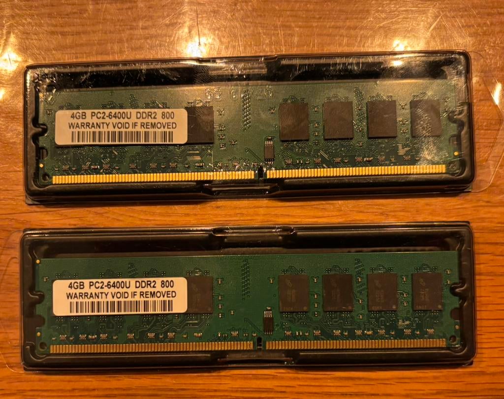 2x Ram Ddr2 4gb 800mhz Pc2-6400, 8 GB, Nieuw, Ophalen of Verzenden, DDR2