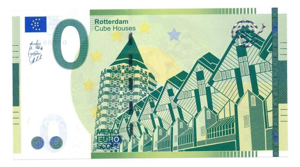 0 Euro biljet Rotterdam Kubuswoningen, Postzegels en Munten, Bankbiljetten | Nederland, Ophalen, Euro's, Los biljet