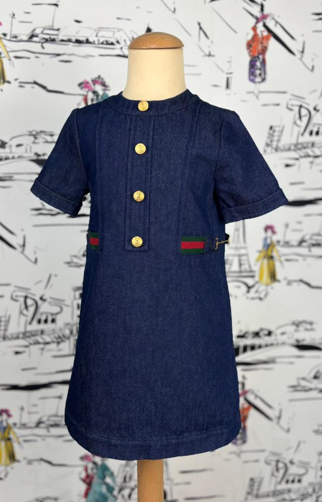 Gucci denim jurk met horsebits maat 4 NIEUW (695 euro), Customercare@gucci.com, Jurk of Rok, Gucci, Verzenden