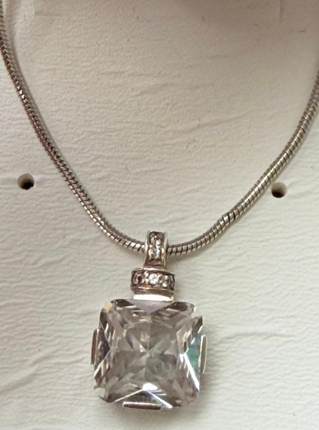 Thomas Sabo Sterling zilver ketting met Zirkonia hanger, Met hanger, Ophalen of Verzenden, Zo goed als nieuw, Zilver