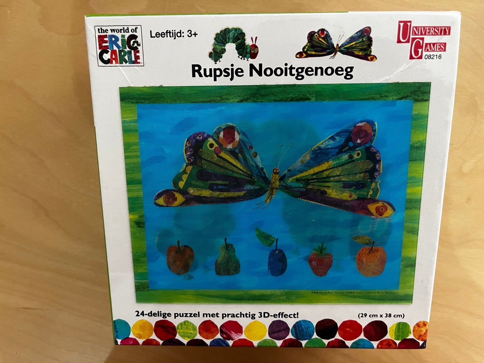 3d puzzel rupsje nooitgenoeg, Ophalen, 10 tot 50 stukjes, Zo goed als nieuw, 2 tot 4 jaar