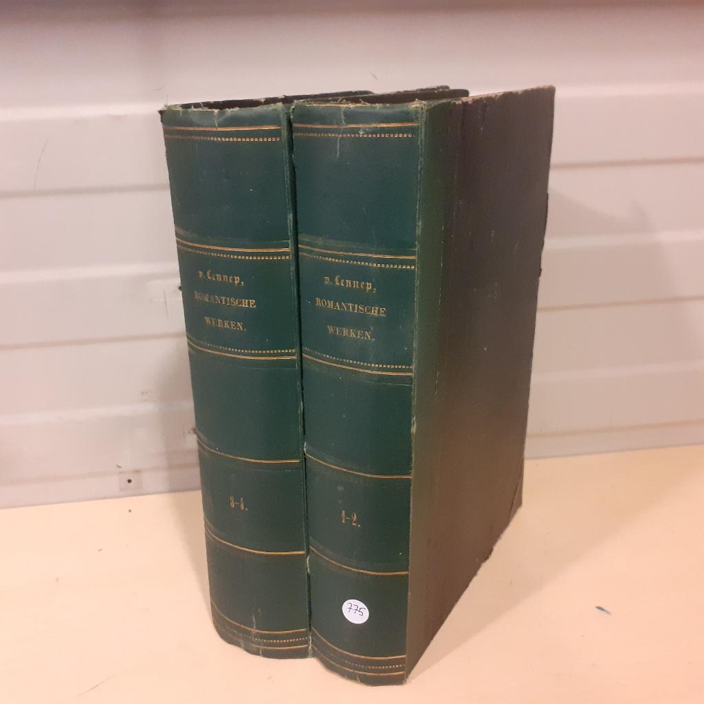 Nr. 775 J. van Lennep. Romantische werken, 4 delen in 2 band, Ophalen of Verzenden, Gelezen, J. van Lennep
