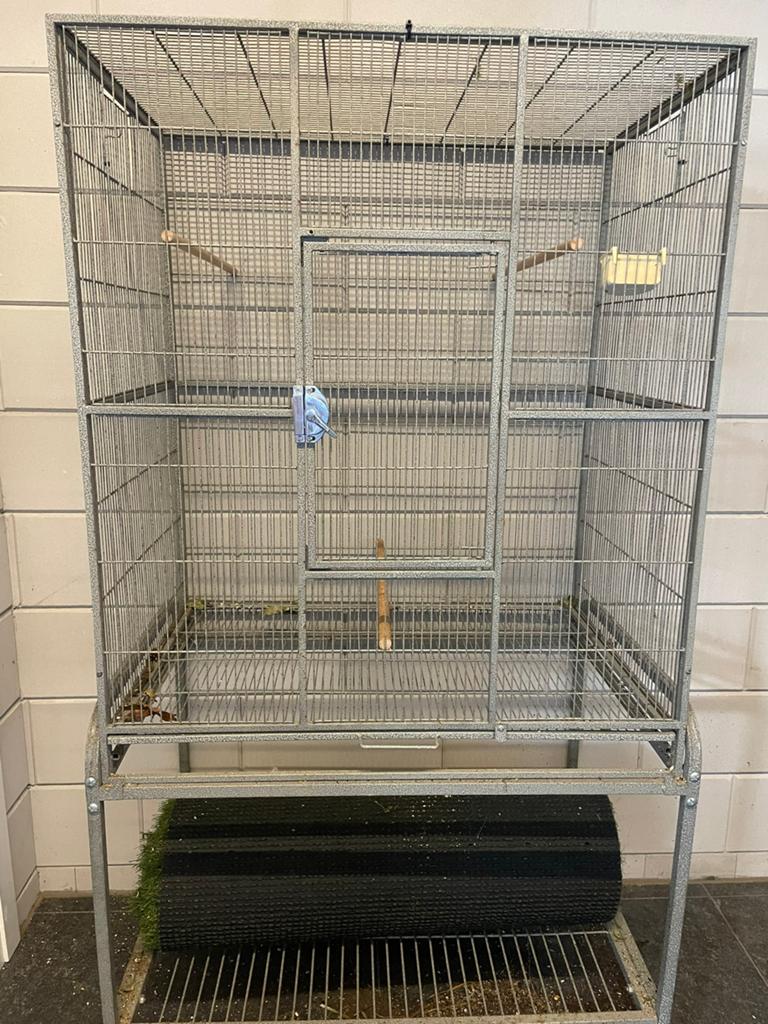 Vogelkooi kamervoliere, Dieren en Toebehoren, Ophalen, Zo goed als nieuw, Metaal, Vogelkooi