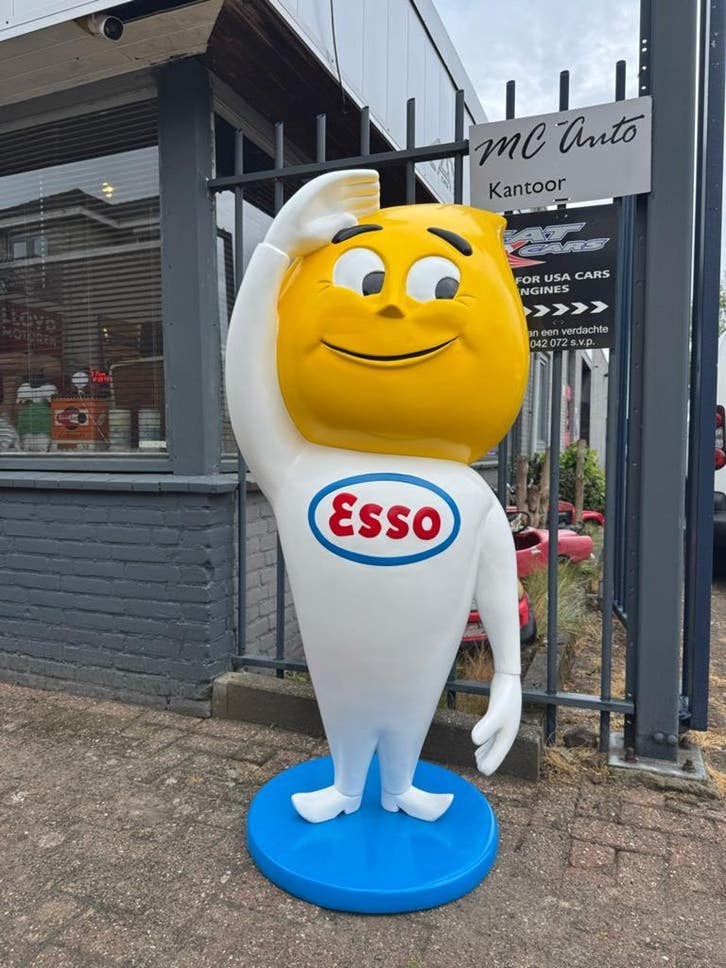 Grote Esso Mascotte Beeld - Vintage Reclamefiguur, Verzamelen, Merken en Reclamevoorwerpen, Ophalen, Reclamebord, Gebruikt, .