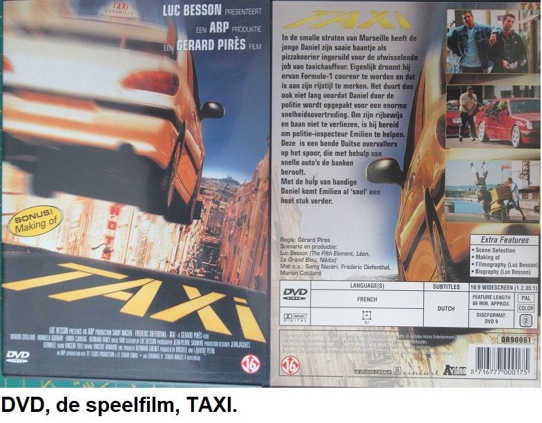 DVD, speelfilm TAXI, Alle leeftijden, Ophalen of Verzenden, Zo goed als nieuw