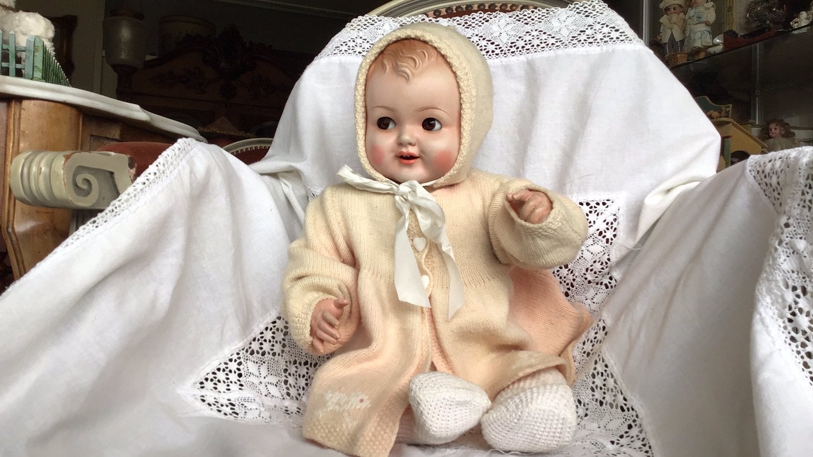 Mooie antieke babypop, Ophalen