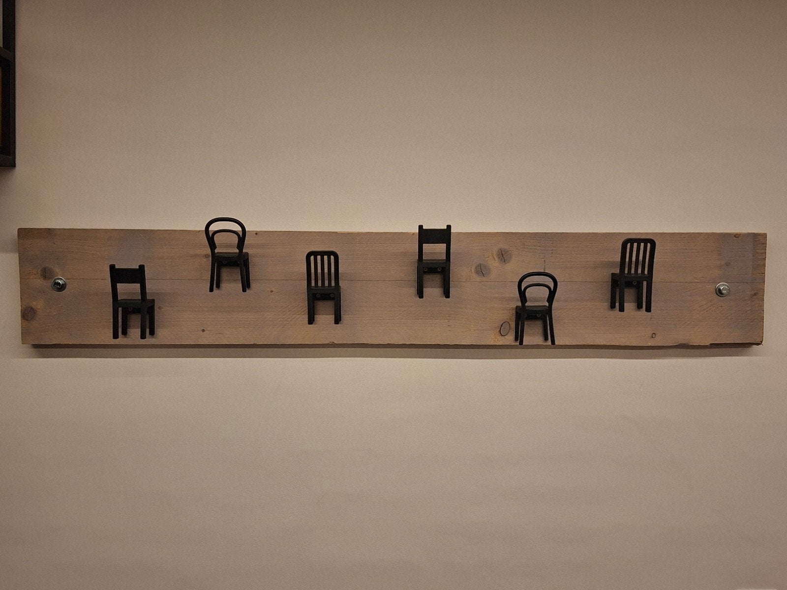 Handgemaakte kapstok van steigerhout - 19,5x125 cm, Gebruikt, Minder dan 100 cm, Hout, Ophalen
