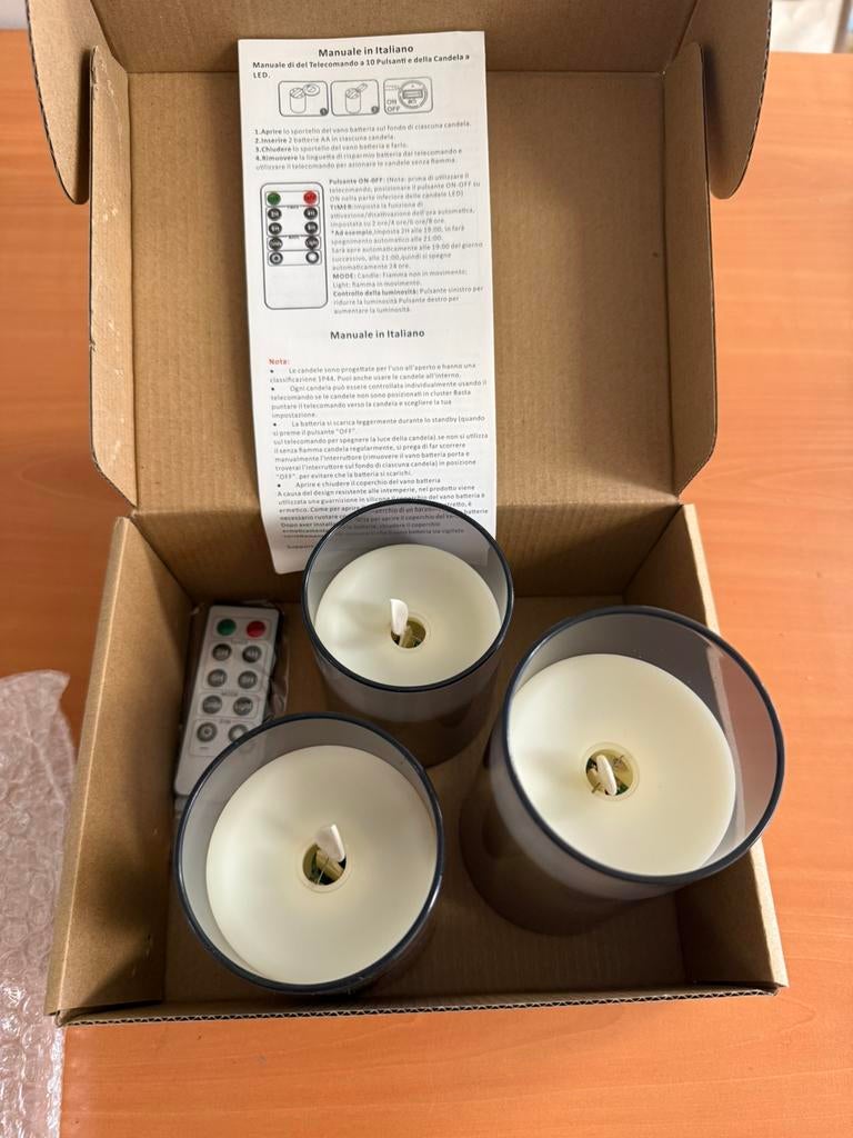 LED kaarzen met afstandsbediening, Kunststof, Nieuw, Ophalen of Verzenden, Kaars