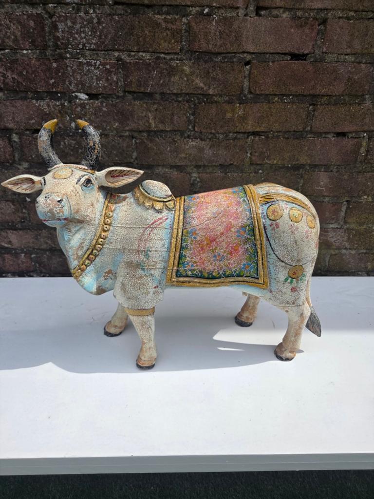 Beeld 'heilige' koe uit India., Ophalen, Zo goed als nieuw, Dier