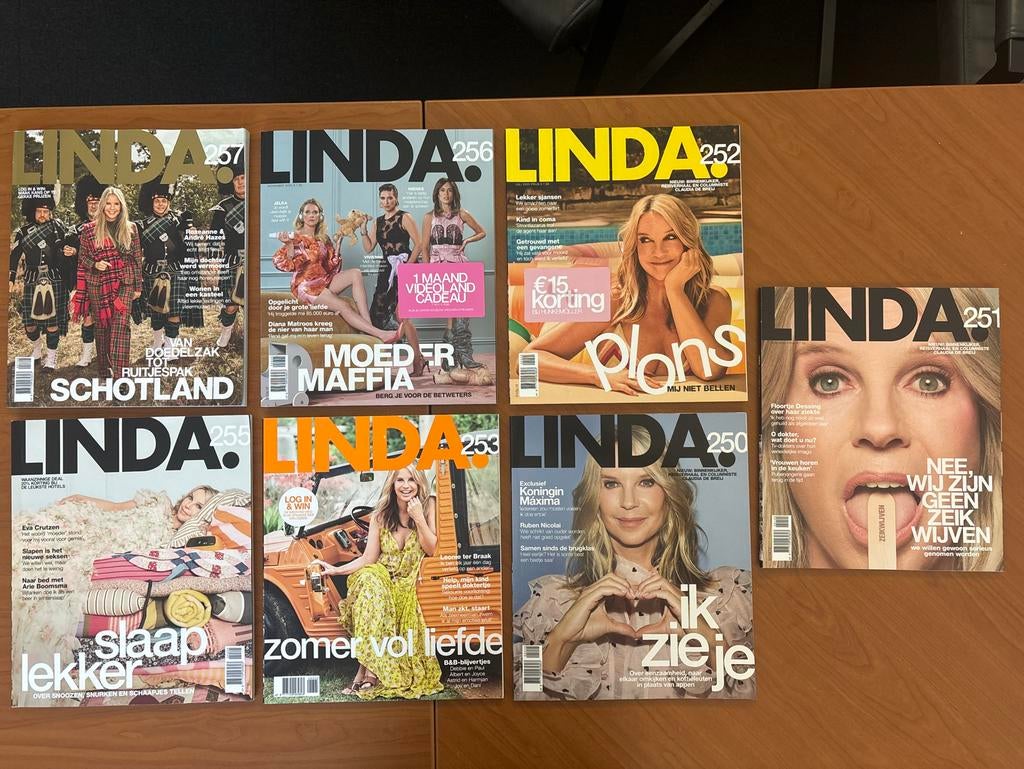 LINDA. magazines - 7 stuks, Ophalen of Verzenden, Gelezen, Damesbladen
