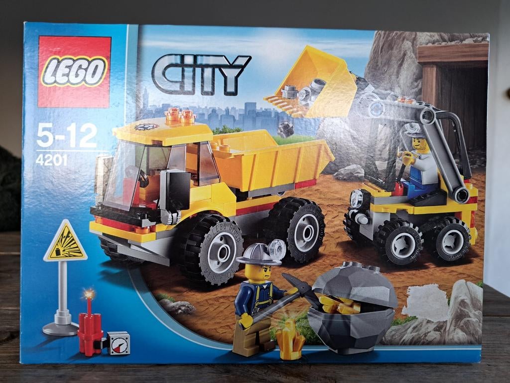 Lego City 4201 Mijnbouw Vrachtwagen en Graafmachine, Lego, Ophalen of Verzenden, City, Gebruikt