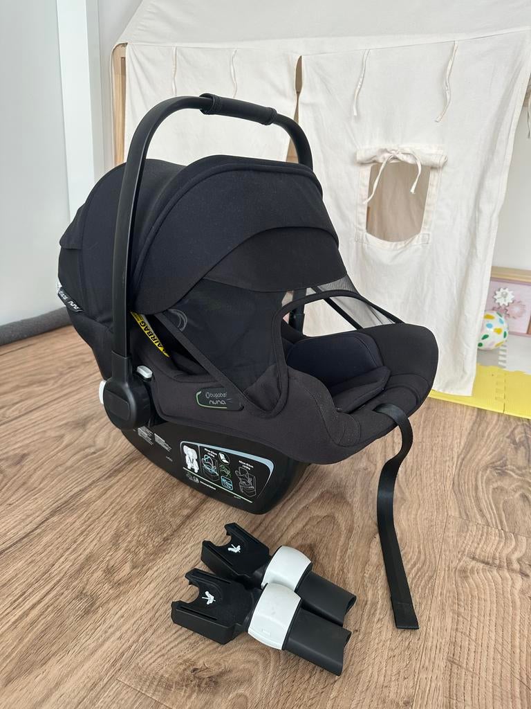Bugaboo Turtle Air by Nuna autostoel + adapters, Overige merken, Autogordel of Isofix, Zo goed als nieuw, 0 t/m 13 kg
