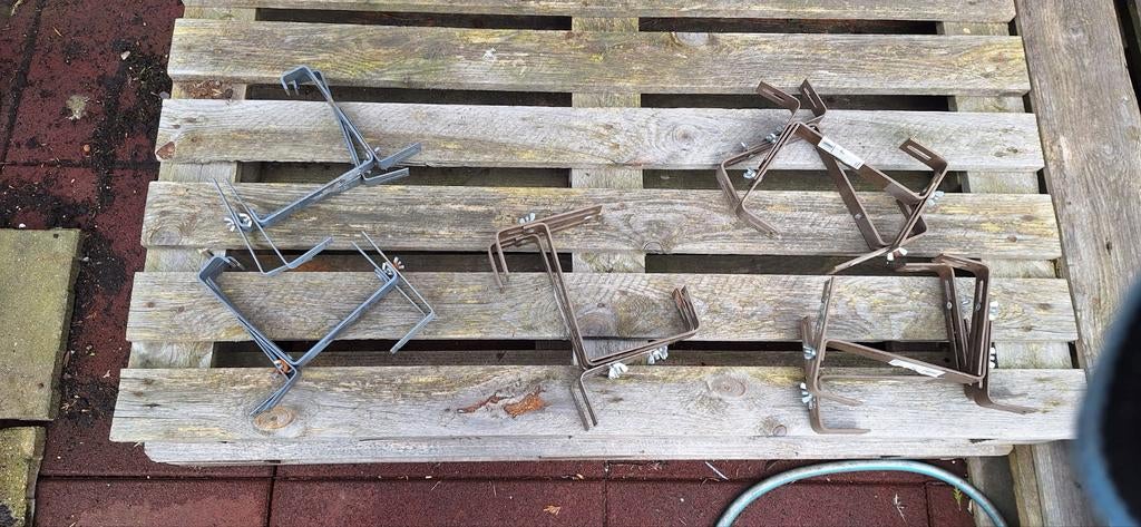 Balkonrand bloembak houders - set van 5, Ophalen, Gebruikt, Minder dan 30 cm, Balkon