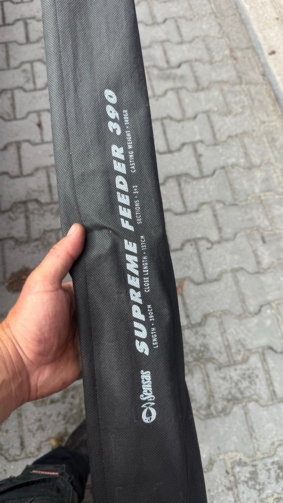 Sensas Supreme Feeder 390 met 3 extra toppen, Ophalen of Verzenden, Gebruikt, Werphengel