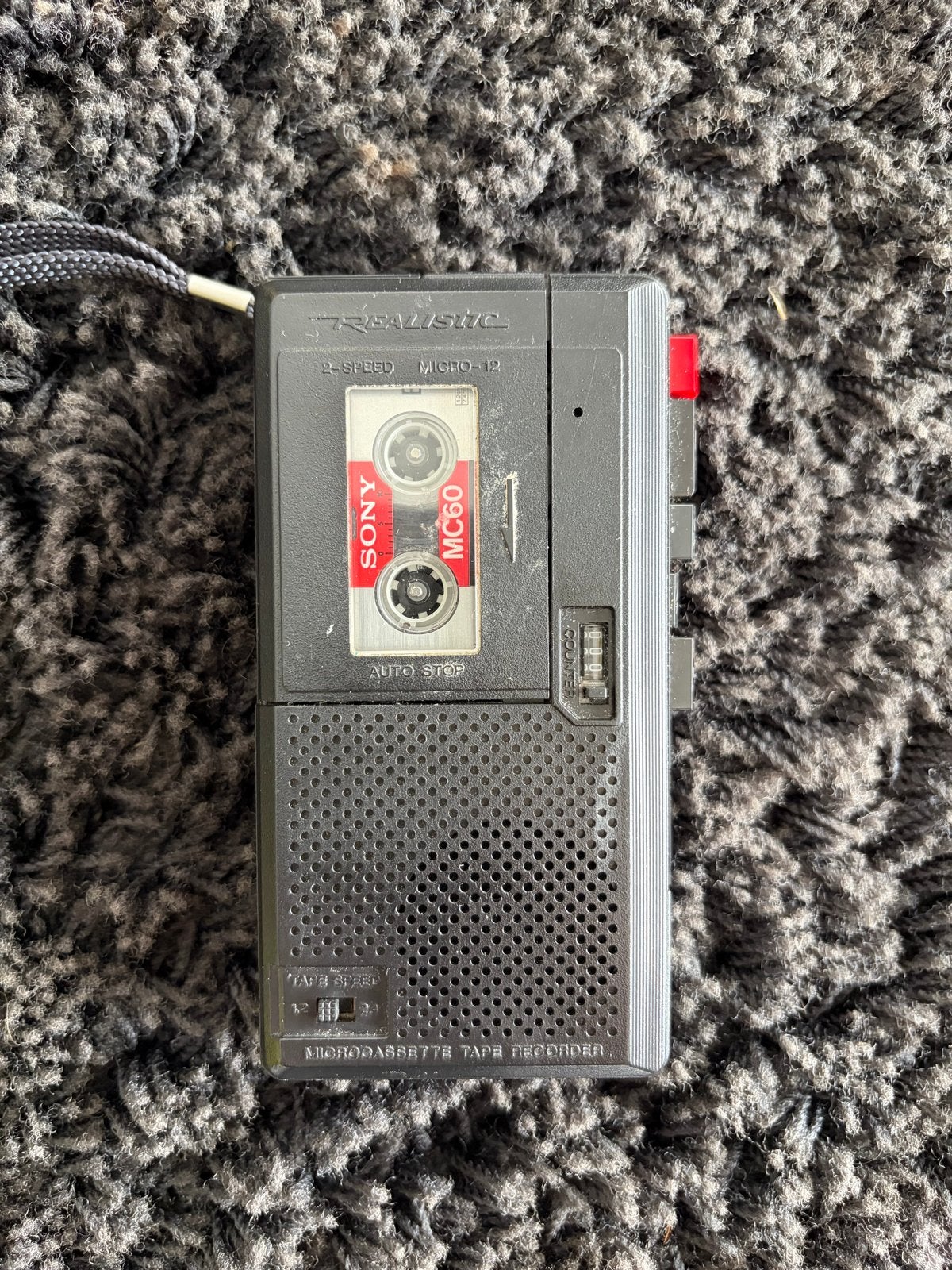 Realistic Micro-12 Casetterecorder met Sony MC60 cassette, Audio, Tv en Foto, Bandrecorders, Ophalen of Verzenden, Bandrecorder