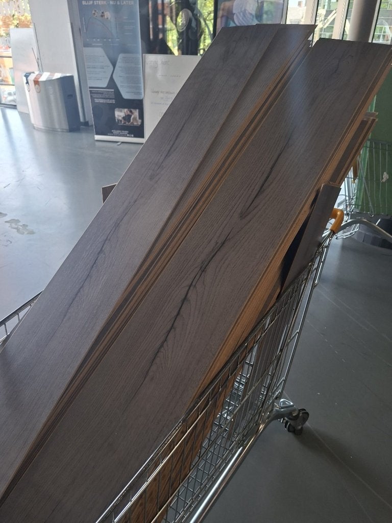 laminaatvloer van circa 25 m² - zo goed als nieuw, Ophalen, 50 tot 150 cm, Zo goed als nieuw, 10 m² of meer