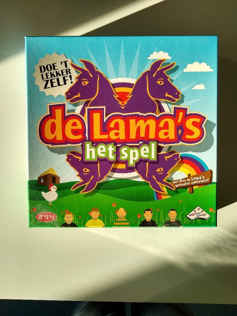 De Lama's - bordspel - gezelschapsspel, Hobby en Vrije tijd, Een of twee spelers, Ophalen, Zo goed als nieuw, Identity Games
