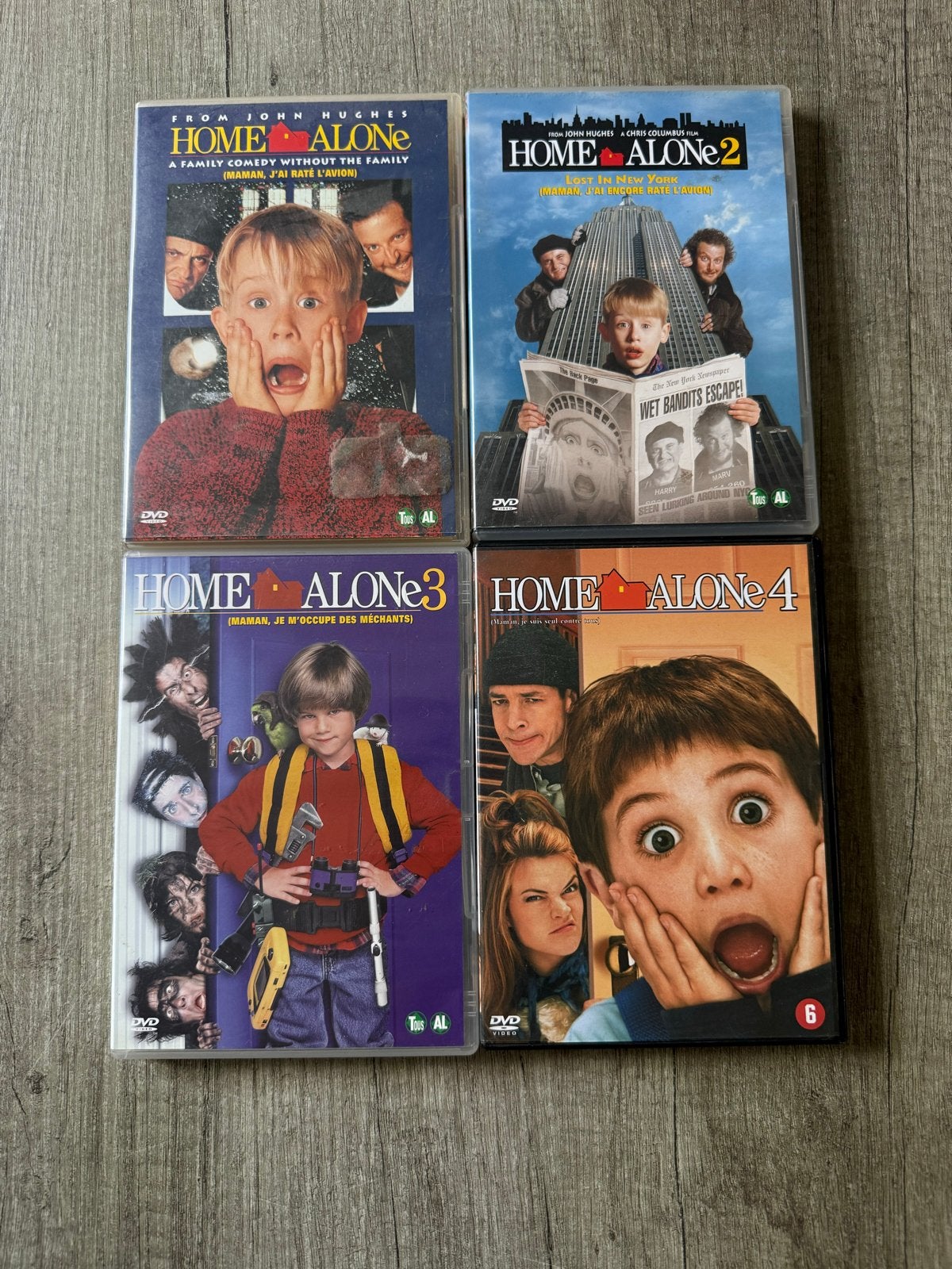 DVD’s Home Alone 1, 2, 3 & 4 - Complete Collectie, Alle leeftijden, Nederlands, Ophalen of Verzenden, Inclusief doosje