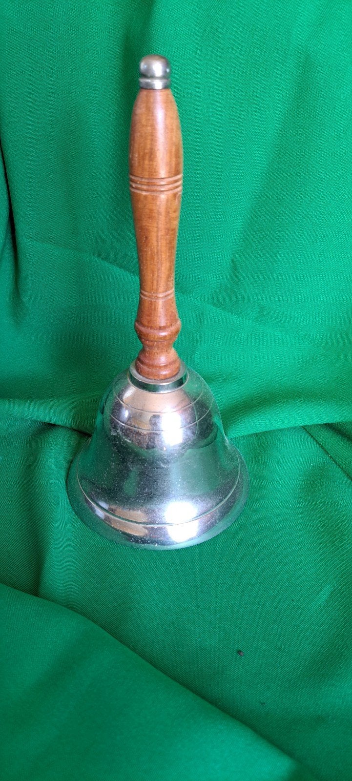 Vintage handbel met houten handvat, Ophalen of Verzenden