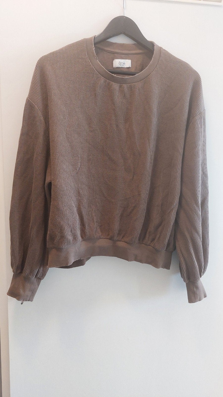 Ame Antwerpen Trui Maat L - Ribstof Bruin, Kleding | Dames, Bruin, Maat 42/44 (L), Ophalen of Verzenden, Zo goed als nieuw