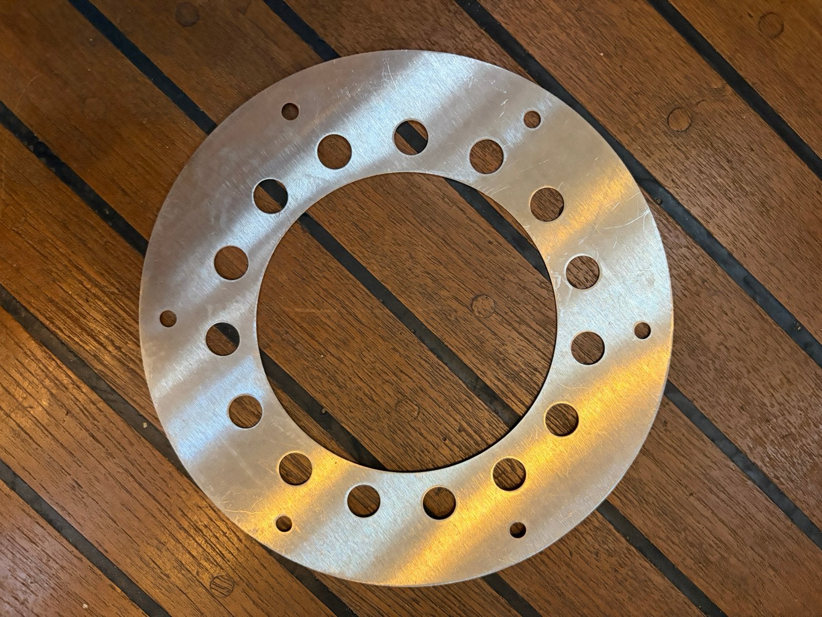 RVS Plafondring Schoorsteenpijp 110mm, Ophalen of Verzenden, Zo goed als nieuw, Hout, Houtkachel