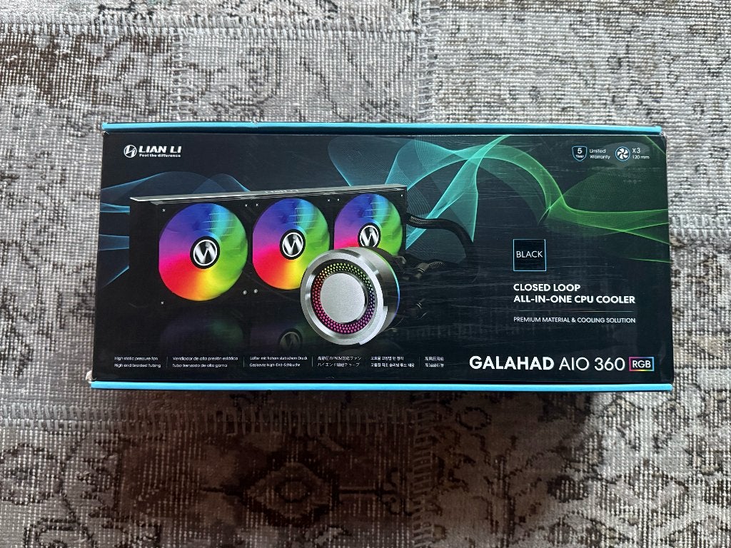 Lian Li GALAHAD 360 AiO ARGB Zwart, Computers en Software, Computerkoelers, Ophalen, Nieuw, Waterkoeling