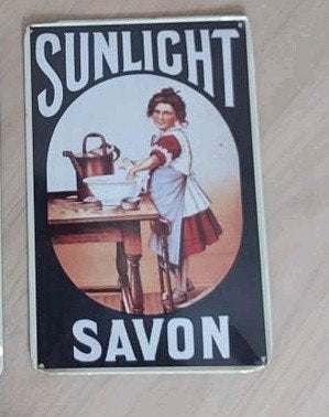 Metalen reclamebord van Sunlight, Ophalen of Verzenden, Gebruikt, Reclamebord