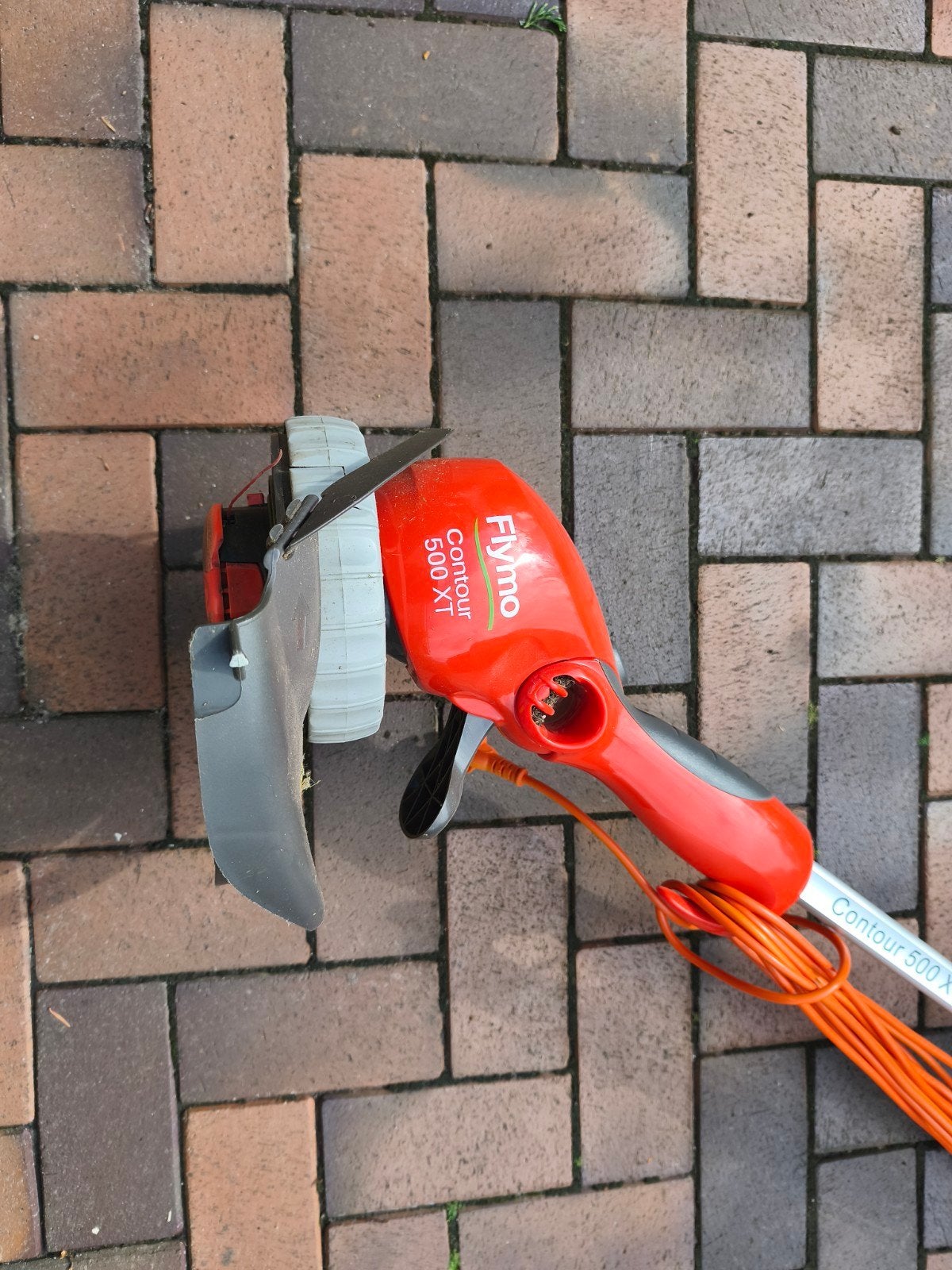 Flymo Contour 500 XT Elektrische Grastrimmer, Tuin en Terras, Ophalen, Cirkelmaaier, Gebruikt, Elektrische grasmaaier
