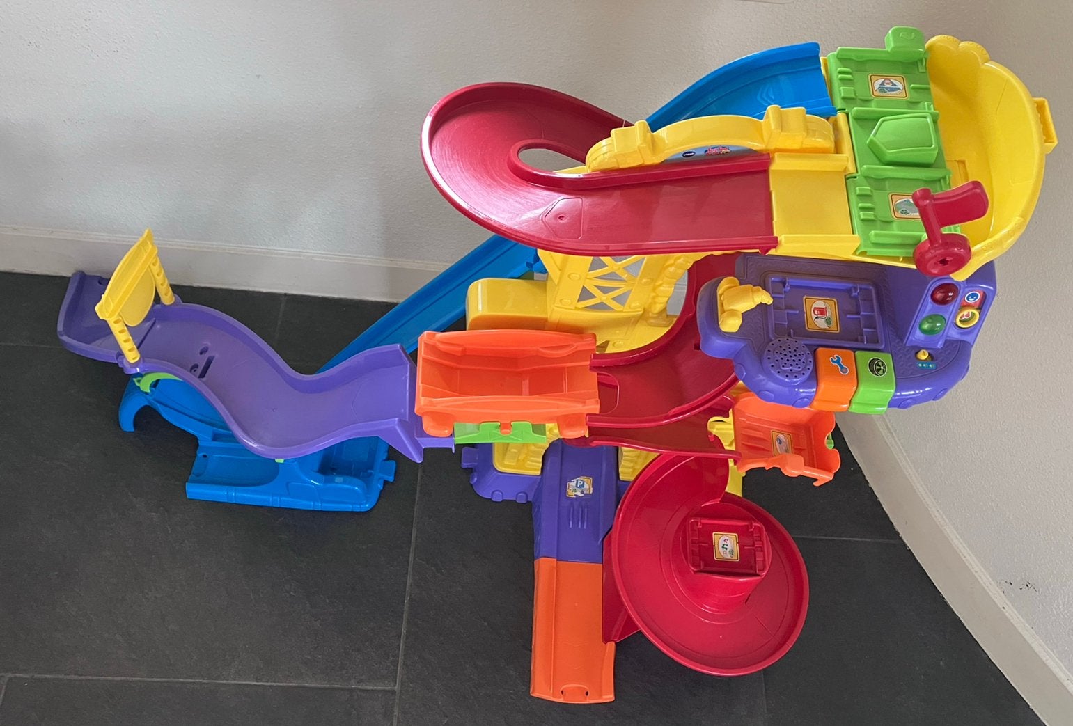 Grote racebaan! Vtech Super stuntpark Toet toet auto’s, Ophalen, Gebruikt, 4 tot 6 jaar
