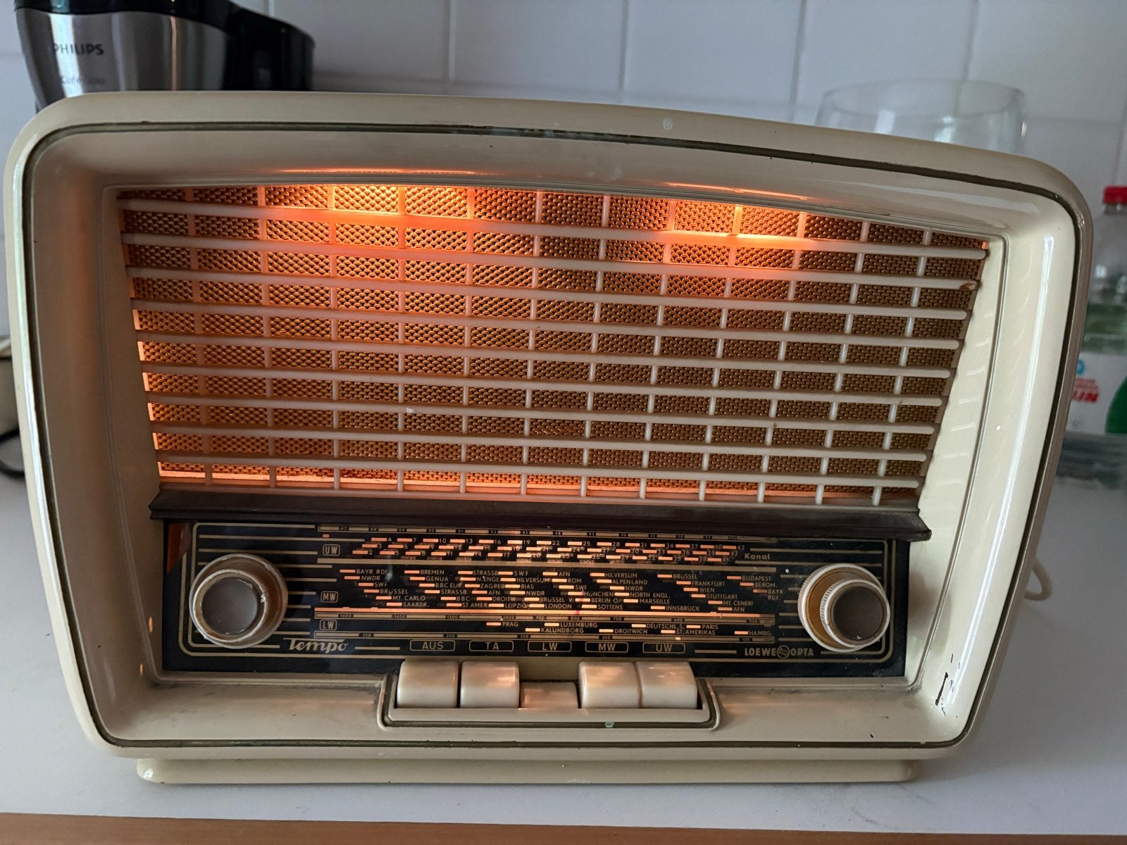 Vintage Loewe Opta Tempo Radio Type 710 W - Werkend, Ophalen, Gebruikt, Radio