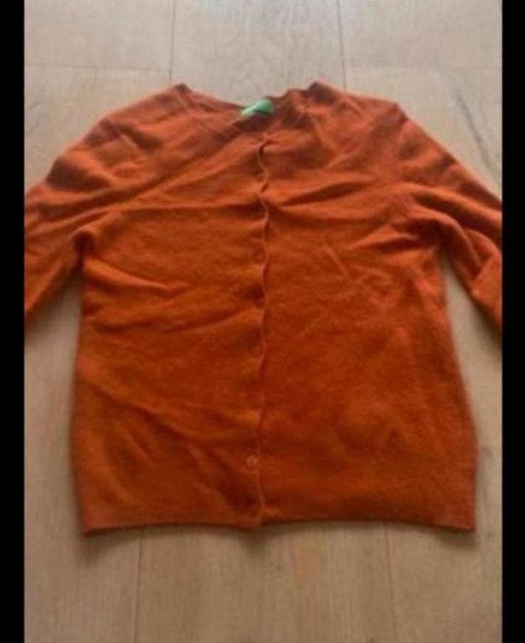 Benetton vest xs merino wol nieuwstaat, Ophalen of Verzenden, Zo goed als nieuw, Maat 34 (XS) of kleiner, Oranje