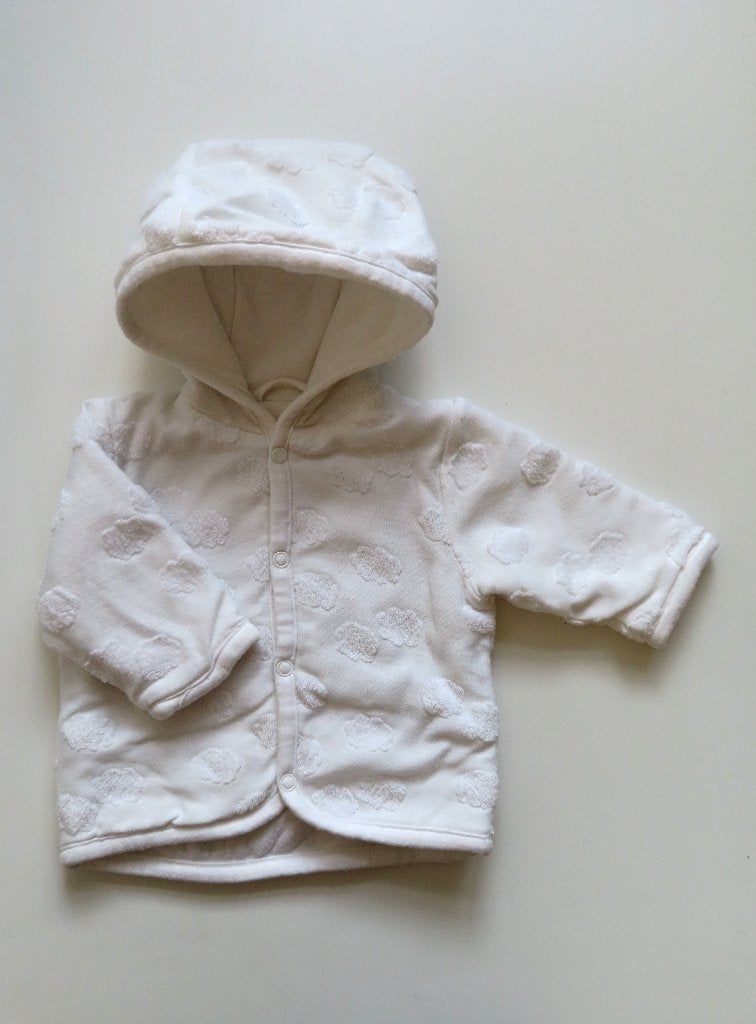 Vestje met Wolkjes Wit Prénatal mt 56 (L17), Kinderen en Baby's, Babykleding | Maat 56, Jongetje of Meisje, Ophalen of Verzenden