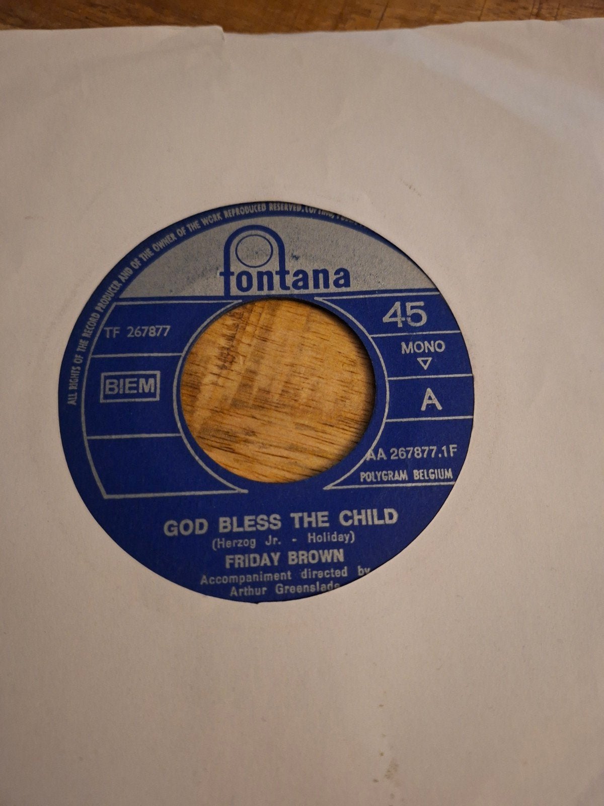 Friday brown  / god bless the child, Ophalen of Verzenden, Zo goed als nieuw, Pop