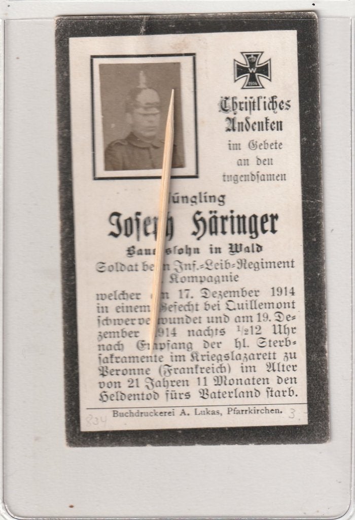 Duits Oorlogsslachtoffer 1914-18, Verzamelen, Verzenden, Landmacht, Duitsland