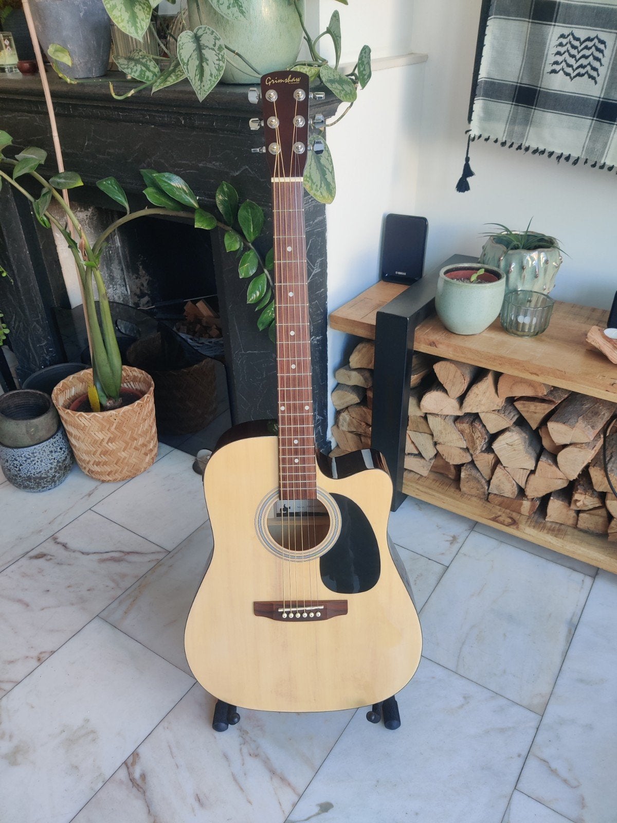 OPGEKNAPT | GRIMSHAW GSD-60 | semi-akoestische gitaar, Ophalen, Zo goed als nieuw, Overige typen