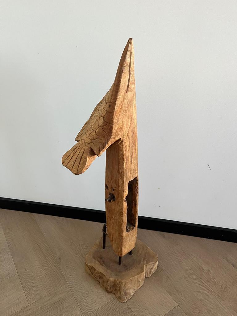 Mooie massief houten kunstobjecten, Ophalen, Hout, Houtsnijwerk, Zeeleven