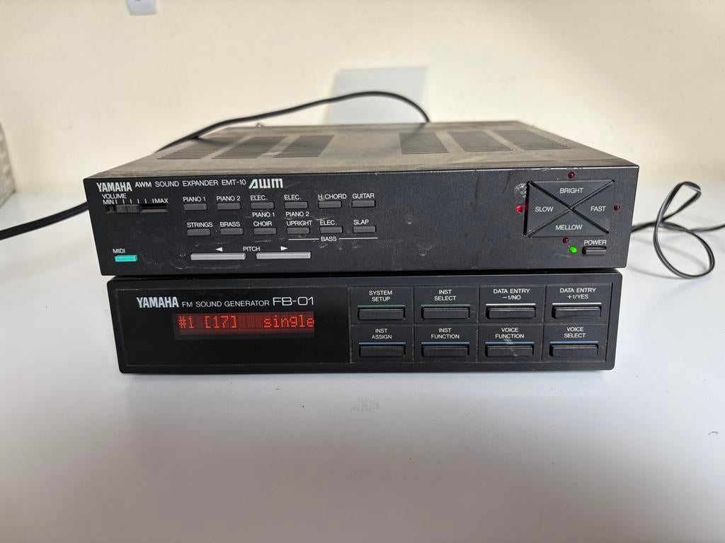 Yamaha AWM Sound Expander EMT-10 & FM Sound Generator FB-01, Ophalen of Verzenden, Gebruikt, Yamaha