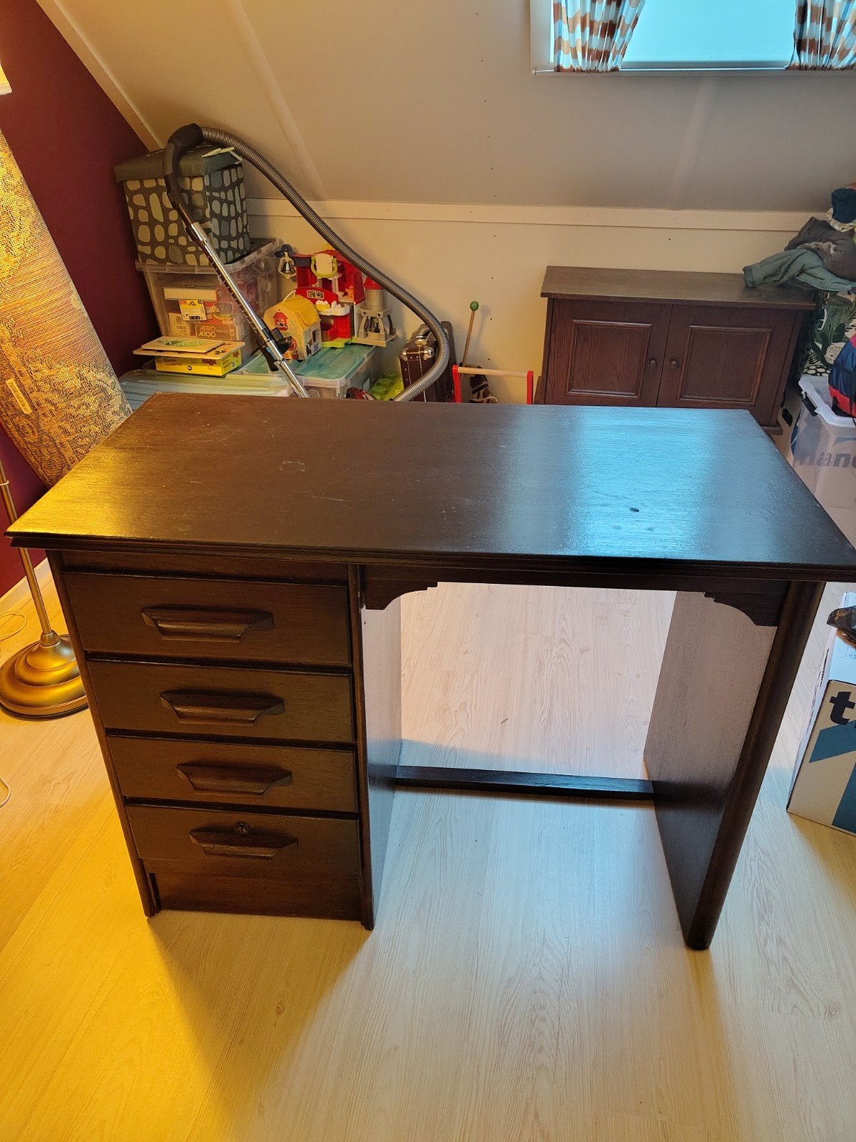Houten bureautje, Ophalen, Gebruikt, 51 cm, 101 cm
